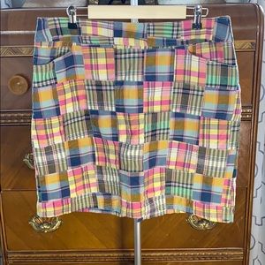 Chadwicks madras patchwork plaid skirt sz 16